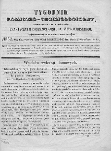 Tygodnik Rolniczo-Technologiczny. T.14. 1848. Nr 52