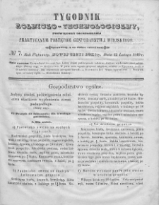 Tygodnik Rolniczo-Technologiczny. T.15. 1849. Nr 7