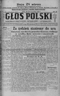 Głos Polski : dziennik polityczny, społeczny i literacki 26 luty 1928 nr 57