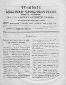 Tygodnik Rolniczo-Technologiczny. T.15. 1849. Nr 19