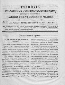 Tygodnik Rolniczo-Technologiczny. T.15. 1849. Nr 20