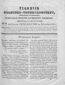 Tygodnik Rolniczo-Technologiczny. T.15. 1849. Nr 30