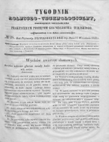 Tygodnik Rolniczo-Technologiczny. T.15. 1849. Nr 38