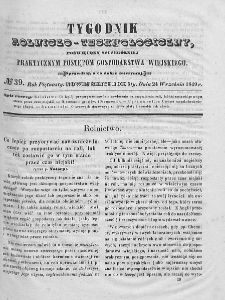 Tygodnik Rolniczo-Technologiczny. T.15. 1849. Nr 39