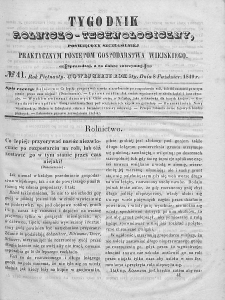 Tygodnik Rolniczo-Technologiczny. T.15. 1849. Nr 41