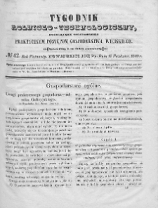 Tygodnik Rolniczo-Technologiczny. T.15. 1849. Nr 42