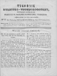 Tygodnik Rolniczo-Technologiczny. T.15. 1849. Nr 52