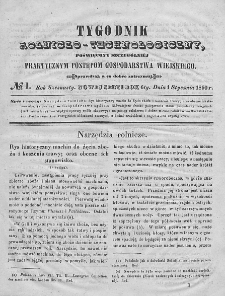 Tygodnik Rolniczo-Technologiczny. T.16. 1850. Nr 1