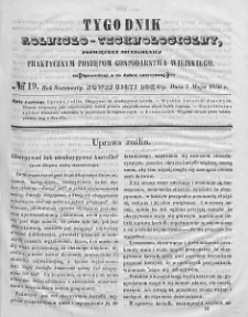 Tygodnik Rolniczo-Technologiczny. T.16. 1850. Nr 19