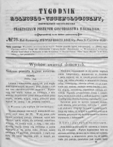 Tygodnik Rolniczo-Technologiczny. T.16. 1850. Nr 26