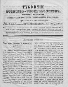 Tygodnik Rolniczo-Technologiczny. T.16. 1850. Nr 32