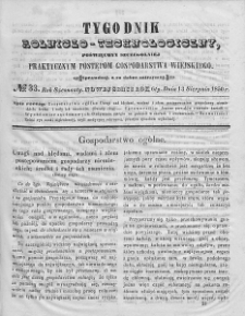 Tygodnik Rolniczo-Technologiczny. T.16. 1850. Nr 33