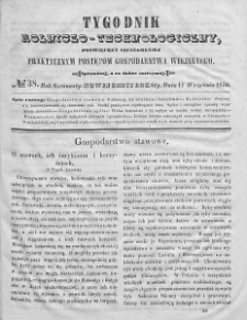 Tygodnik Rolniczo-Technologiczny. T.16. 1850. Nr 38