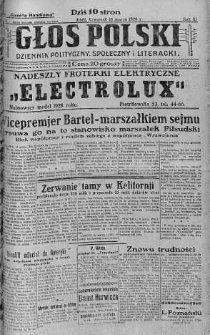 Głos Polski : dziennik polityczny, społeczny i literacki 15 marzec 1928 nr 75