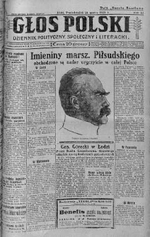 Głos Polski : dziennik polityczny, społeczny i literacki 19 marzec 1928 nr 79