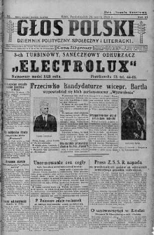 Głos Polski : dziennik polityczny, społeczny i literacki 26 marzec 1928 nr 86