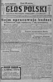 Głos Polski : dziennik polityczny, społeczny i literacki 30 marzec 1928 nr 90