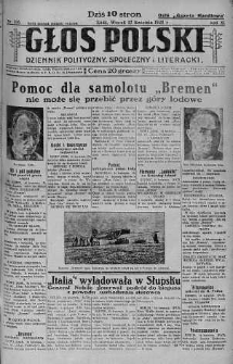 Głos Polski : dziennik polityczny, społeczny i literacki 17 kwiecień 1928 nr 106