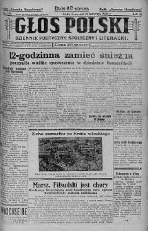 Głos Polski : dziennik polityczny, społeczny i literacki 19 kwiecień 1928 nr 108