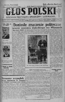 Głos Polski : dziennik polityczny, społeczny i literacki 20 kwiecień 1928 nr 109
