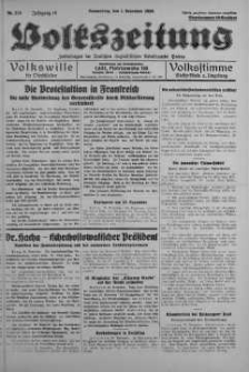 Volkszeitung 1 grudzień 1938 nr 330