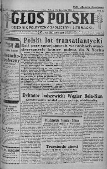 Głos Polski : dziennik polityczny, społeczny i literacki 28 kwiecień 1928 nr 117