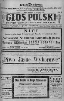 Głos Polski : dziennik polityczny, społeczny i literacki 29 kwiecień 1928 nr 118