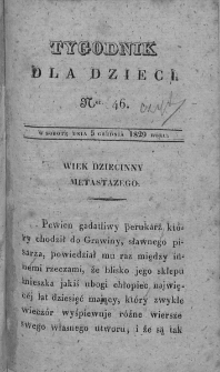 Tygodnik dla dzieci. T. 4. 1829, nr 46