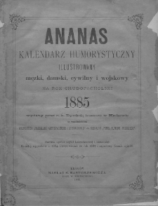 Ananas. Kalendarz humorystyczny illustrowany. 1885