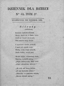 Dziennik dla Dzieci. 1830. T. 2. Nr 83