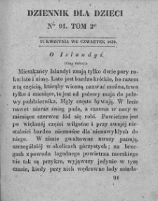 Dziennik dla Dzieci. 1830. T. 2. Nr 91