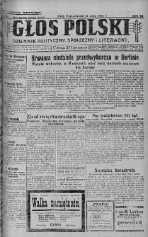 Głos Polski : dziennik polityczny, społeczny i literacki 14 maj 1928 nr 133