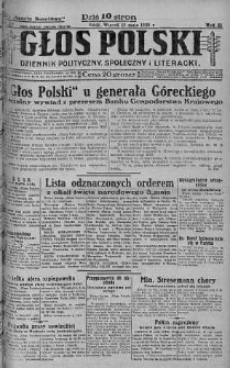 Głos Polski : dziennik polityczny, społeczny i literacki 15 maj 1928 nr 134