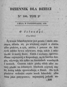 Dziennik dla Dzieci. 1830. T. 2. Nr 100