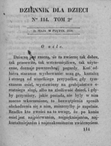 Dziennik dla Dzieci. 1830. T. 2. Nr 114