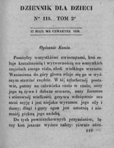 Dziennik dla Dzieci. 1830. T. 2. Nr 119