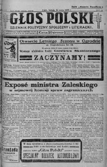 Głos Polski : dziennik polityczny, społeczny i literacki 19 maj 1928 nr 138