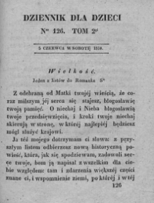 Dziennik dla Dzieci. 1830. T. 2. Nr 126