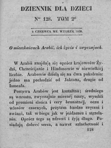 Dziennik dla Dzieci. 1830. T. 2. Nr 128