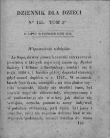 Dziennik dla Dzieci. 1830. T. 3. Nr 155