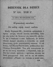 Dziennik dla Dzieci. 1830. T. 3. Nr 158