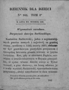 Dziennik dla Dzieci. 1830. T. 3. Nr 162