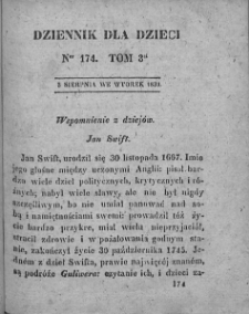 Dziennik dla Dzieci. 1830. T. 3. Nr 174