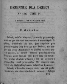 Dziennik dla Dzieci. 1830. T. 3. Nr 176