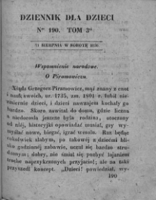 Dziennik dla Dzieci. 1830. T. 3. Nr 190