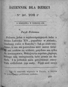 Dziennik dla Dzieci. 1830. T. 3. Nr 207