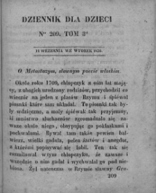 Dziennik dla Dzieci. 1830. T. 3. Nr 209