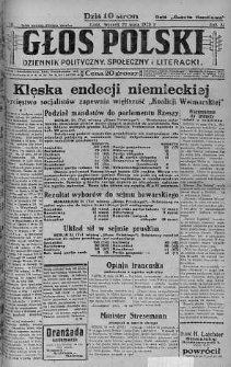 Głos Polski : dziennik polityczny, społeczny i literacki 22 maj 1928 nr 141