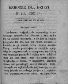 Dziennik dla Dzieci. 1830. T. 3. Nr 210