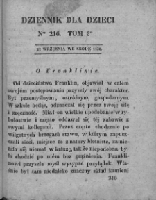 Dziennik dla Dzieci. 1830. T. 3. Nr 216